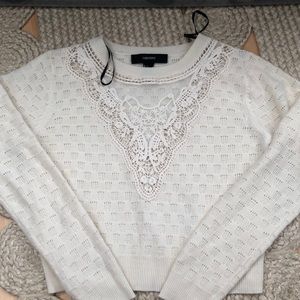 Crop boho style sweater